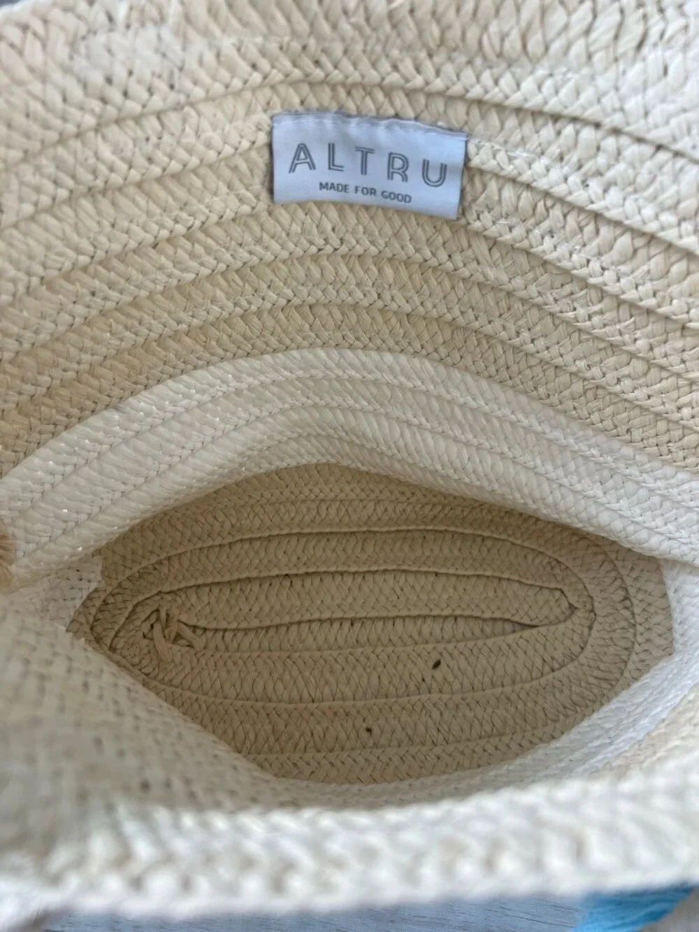 ALTRU Straw Tote Bag with Tie
